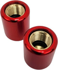1/4-Inch Red Refrigerant Locking Caps – 2-Pack Tamper-Resistant R410 Caps for HVAC Systems – Secure A/C Accessory for R-32 Units – Anti-Theft Safety Caps