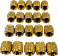 HVAC 1/4 Flare Valve Cap CD2245 Brass Valve Caps with Neoprene O-Ring Seal for AC Service Port, Refrigerant System & Schrader Valve, Round Conditioning Cap Replacement
