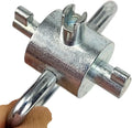 HVAC Locking Cap Key for 410A & R22 Refrigerant Systems, HVAC Service Wrench for Installation & Removal, Tamper-Resistant Valve Cap Removal Tool for AC Service Ports