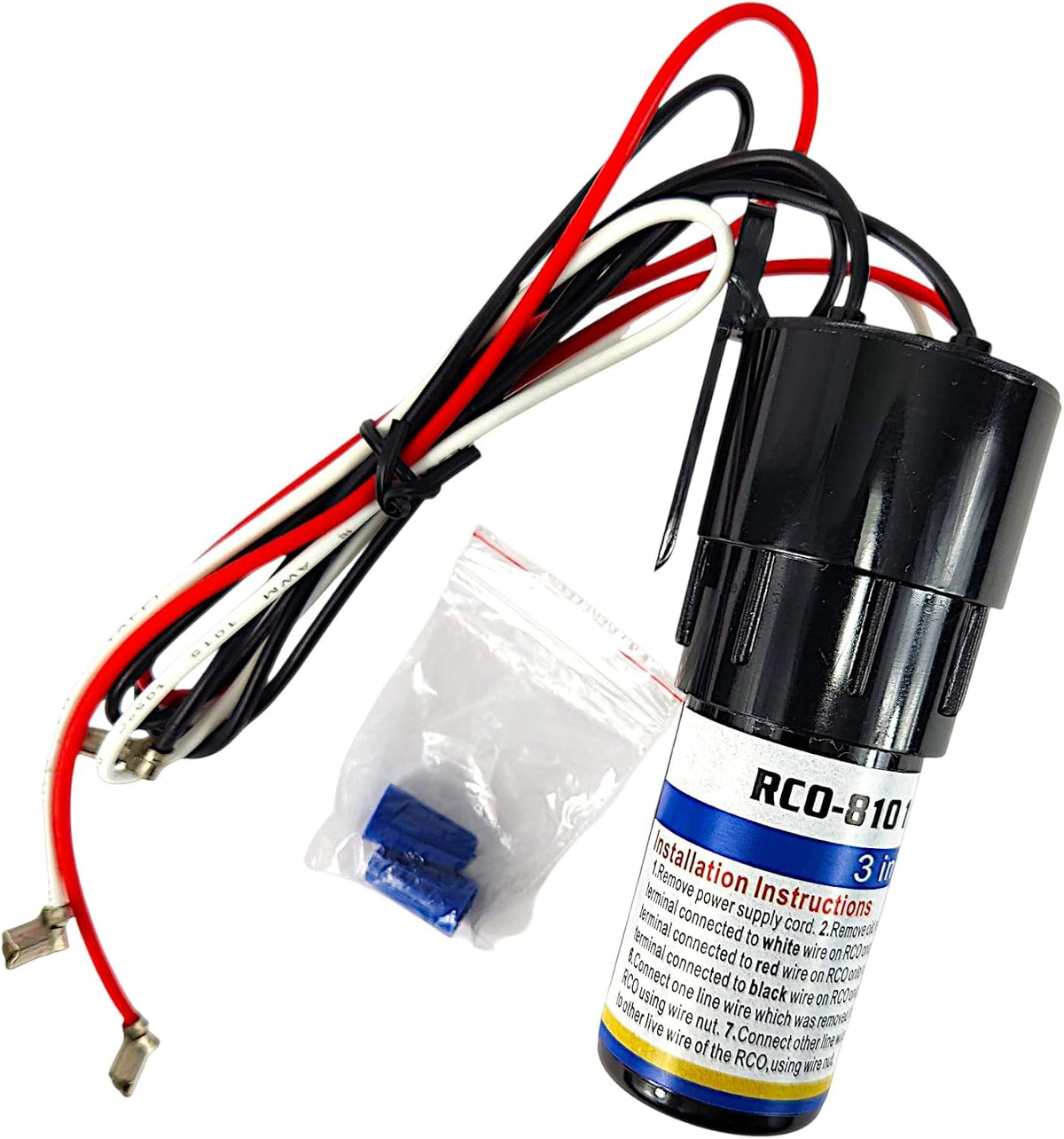 RCO810 3-in-1 Hard Start Kit for Refrigerators & Freezers – Supco Compatible Start Relay, Capacitor & Overload Kit for Refrigerator Compressor, Easy Start for Garage, Mini, & Chest Freezers