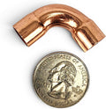 Copper Pipe Elbow 3/8" ID 90 Degree Sweat Solder Connectors for HVAC Refrigeration System & Plumbing, 99.9% Pure Copper Tubing Fittings Short Radius, 0.8mm Thick, 8pcs