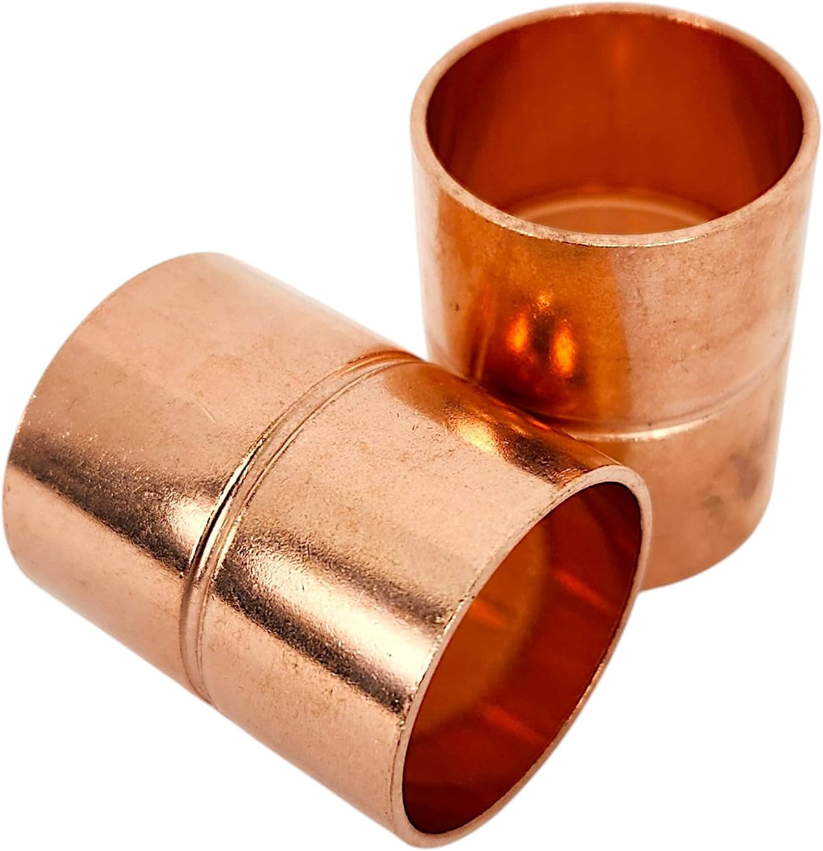3/8" Copper Coupling for Copper Pipe – Straight Sweat Tube Fitting with Dimple Stop, 3/8 Copper Pipe Connector for HVAC Air Conditioning & Refrigeration Systems
