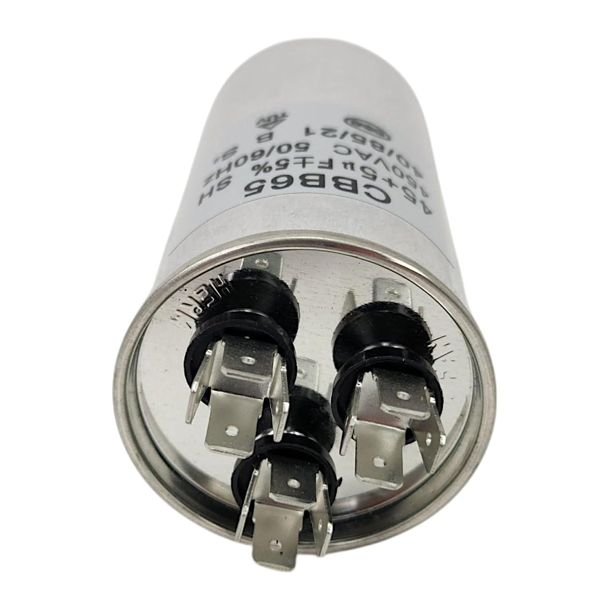 45/5 MFD Dual Run Capacitor, 45+5 uF Round AC Capacitor 370/440VAC CBB65 for Air Conditioner, HVAC & Heat Pump Systems, Condenser Replacement for Compressor & Fan Motor, Heavy Duty ±5%