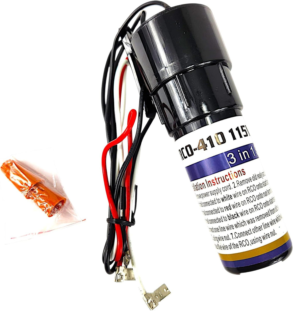 RCO410 3-in-1 Hard Start Kit – Start Capacitor, Solid State Relay & Overload Protector for Refrigerators & Freezers, Reliable Compressor Start