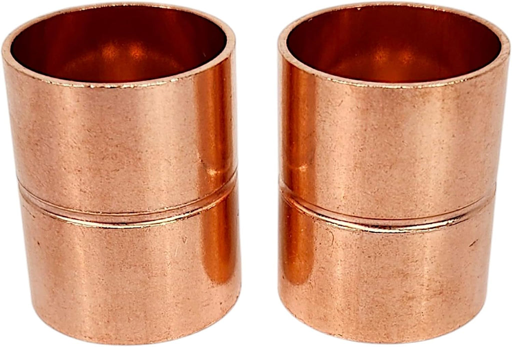 Copper Pipe Coupling 7/8 Inch Straight Connector for HVAC Air Conditioning, Heavy Duty Copper Fitting for Copper Tube & Pipe Welding, Sweat Joint Adapter for AC Refrigeration Repair
